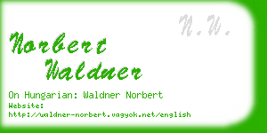 norbert waldner business card